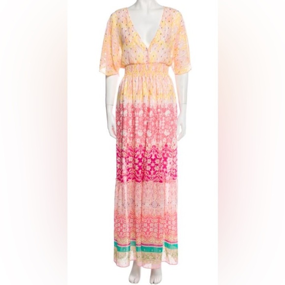 NWT House of Harlow 1960 Floral Metallic Maxi Dress - Picture 3 of 16